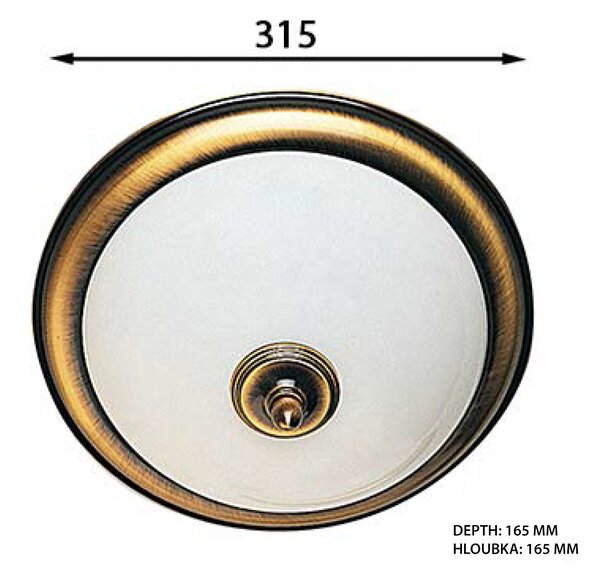 Sapho Sapho, GLOSTER stropné svietidlo 2xE14, 40W, 230V, bronz, AU514