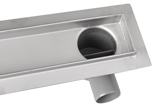 Aqualine Aqualine, PAVINO podlahový žľab z nerezové oceli s roštom na dlaždice, L-760, DN50, 2710-80