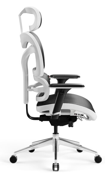 Kancelárska ergonomická stolička Diablo V-Commander: Bielo-Čierna