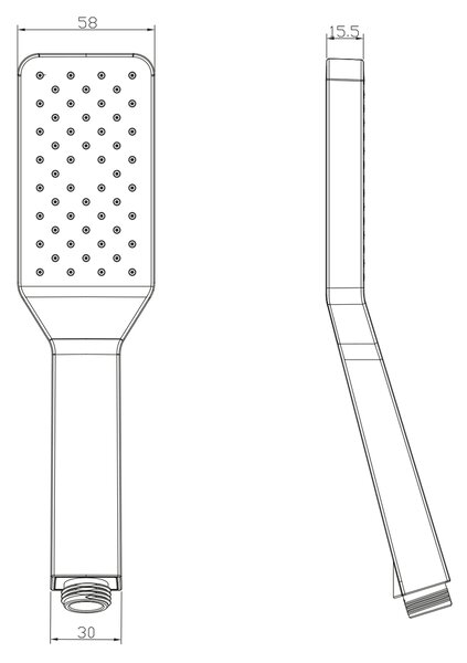Sapho Sapho, Ručná sprcha so samočistiacim systémom, 240x60mm, ABS/chróm, 1204-30