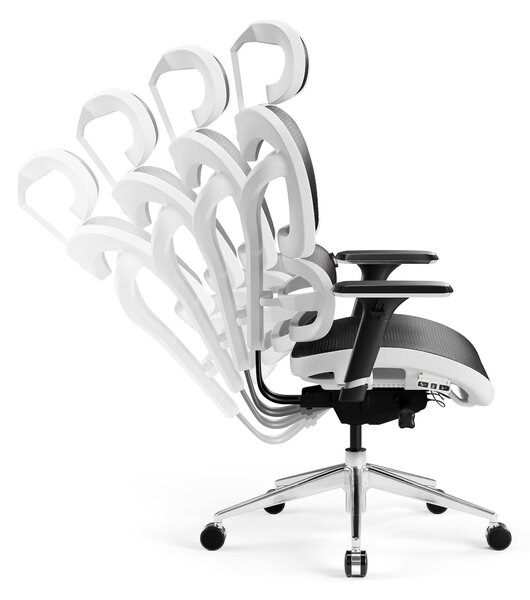 Kancelárska ergonomická stolička Diablo V-Commander: Bielo-Čierna