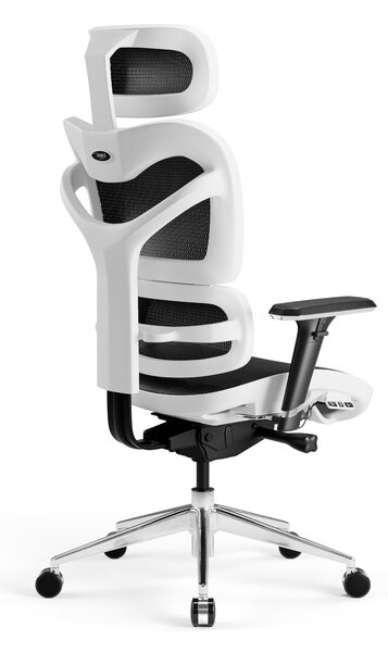 Kancelárska ergonomická stolička Diablo V-Commander: Bielo-Čierna