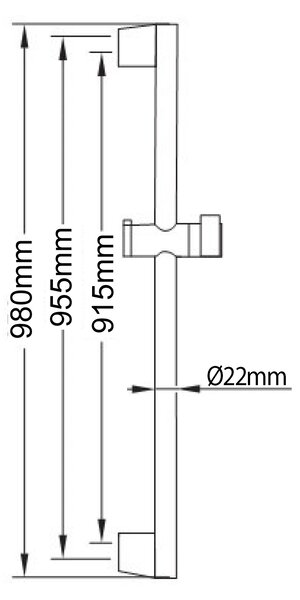 Sapho Sapho, AMY sprchová súprava s posuvným držiakom 980mm, hadica 1500mm, chróm, 1202-20