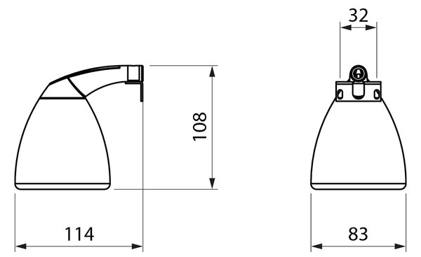 Sapho Sapho, CANDELA LED nástenné svietidlo, 4 W, 83x108x114 mm, IP44, bronz, E27175CI-1508