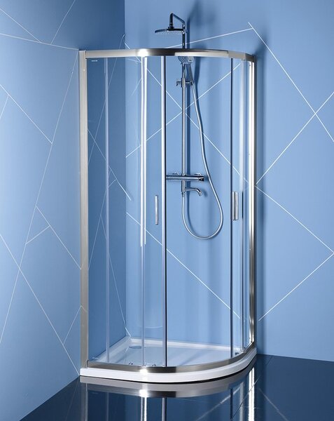 Polysan Polysan, EASY LINE štvrťkruhová sprchová zástena 900x800mm, L/R, čire sklo, EL2815