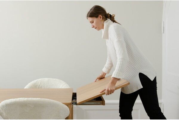 Rozkladací jedálenský stôl z dubového dreva 90x200 cm Heart'n'Soul – UMAGE