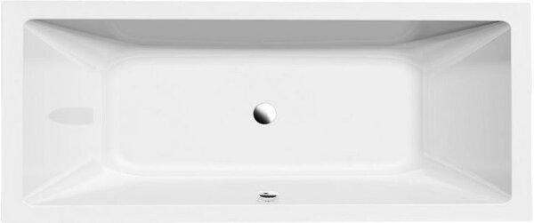 CERANO - Obdĺžniková akrylátová vaňa Donna - biela lesklá - 180x70 cm