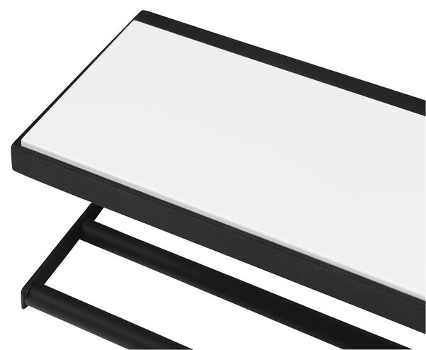 Sapho Sapho, SKA Nástenná polica, čierna mat 450x140x160mm s bielou MDF policou, SKA401