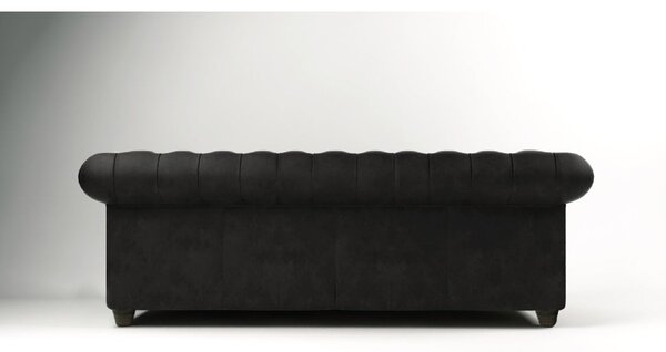 Čierna zamatová pohovka 230 cm Cambridge - Ropez