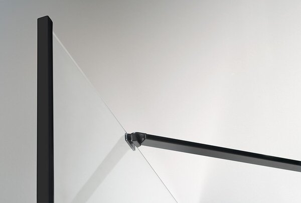 Polysan Polysan, ZOOM LINE BLACK štvrťkruhová sprchová zástena 900x900mm, číre sklo, ľavá, ZL2615BL