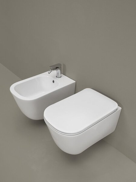 Kerasan Kerasan, TRIBECA závesná WC misa, Rimless, 35x54cm, biela, 511401