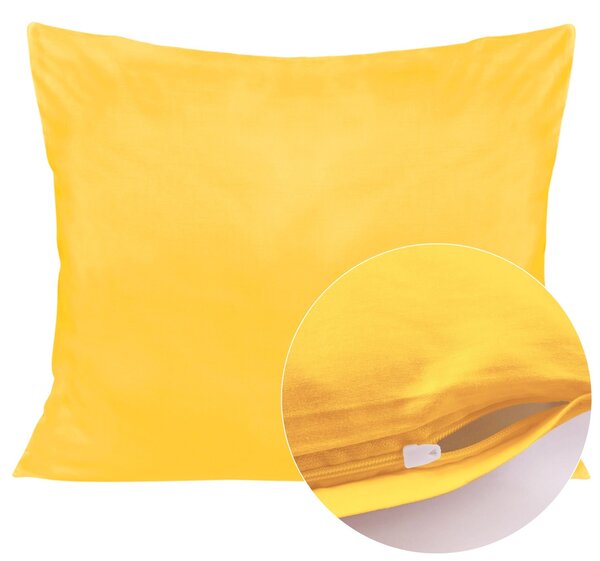 SATÉNOVÁ OBLIEČKA NA VANKÚŠ 50X80 CM ŽLTÁ