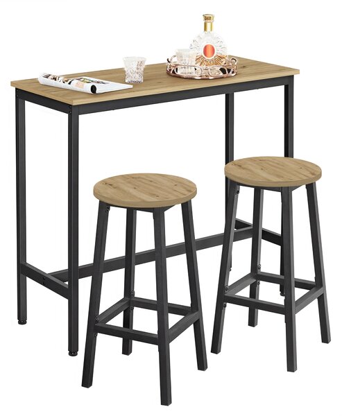 Jedálenský set 1+2, barový stôl 100x40 cm a barové stoličky TAYLOR ARTISAN