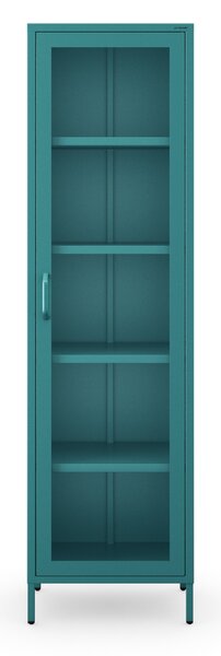 Vitrína LUIGI, 500 x 1800 x 350 mm, Modern: morská modrá