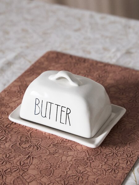 Sinsay - Keramická maslenka s nápisom Butter - biela