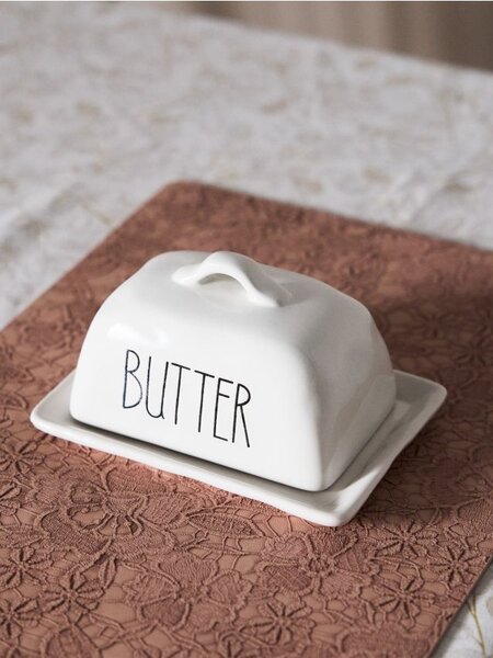 Sinsay - Keramická maslenka s nápisom Butter - biela