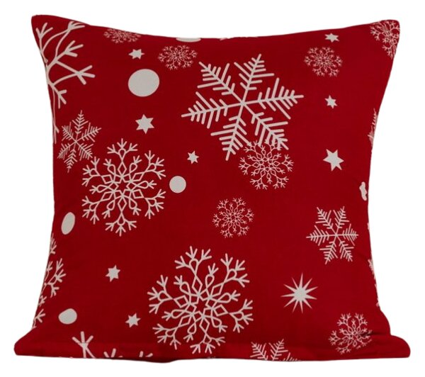 Obliečka na vankúš z mikrovlákna SNOWFALL 45x45 cm, červená