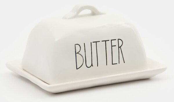 Sinsay - Keramická maslenka s nápisom Butter - biela