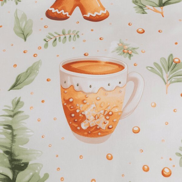 Obliečky z mikrovlákna WINTER GINGERMAN biele Rozmer obliečky: 2 ks 70 x 90 cm | 200 x 220 cm