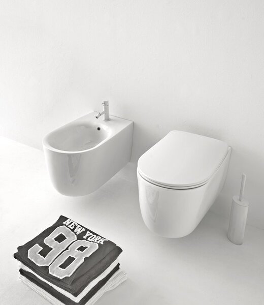 Kerasan Kerasan, NOLITA WC sedátko, SLIM, Soft Close, biela, 539101