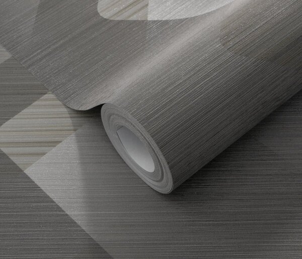 DIMEX | Vliesová tapeta na stenu WPE-902336 | 0,53 x 10,05 m | metalická, šedá, hnedá