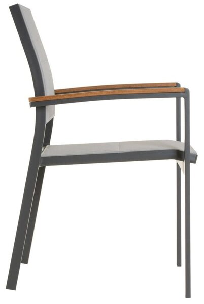 Záhradná stohovateľná stolička antracit,86,5x 57x57,5 ​​cm