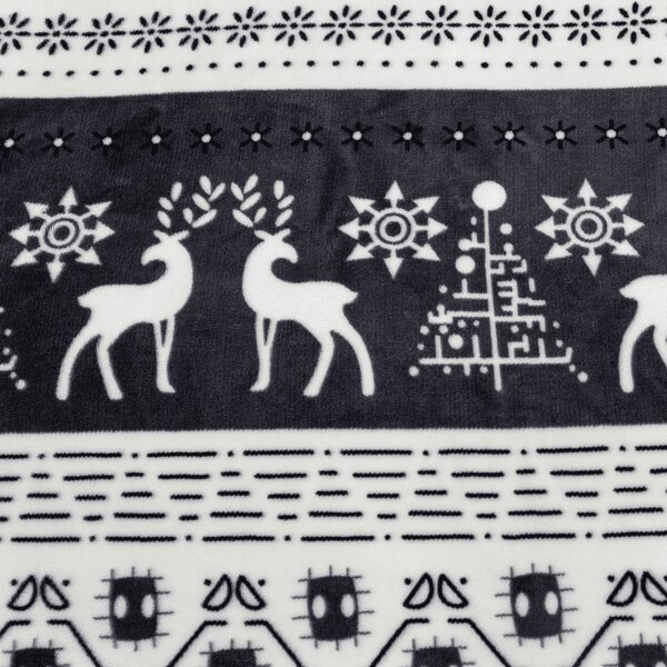 Mikroplyšové obliečky WINTER DEER sivé Rozmer obliečky: 70 x 90 cm | 140 x 220 cm