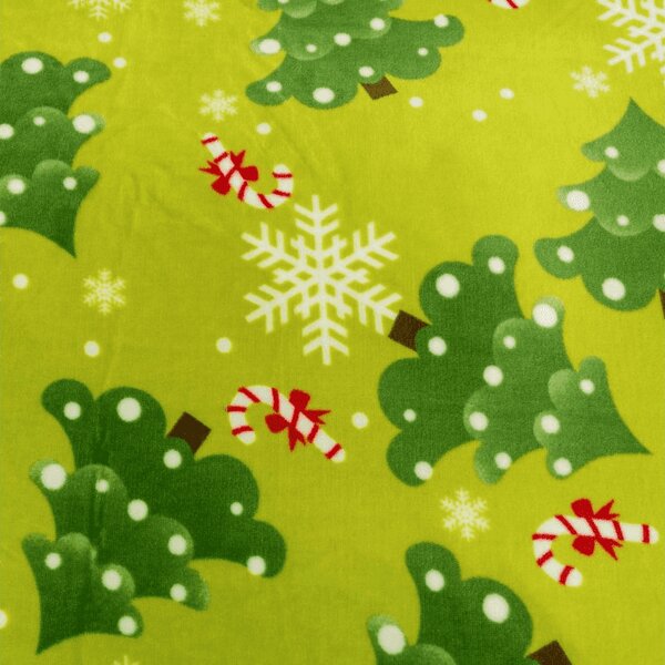 Mikroplyšové obliečky CHRISTMAS TREE zelené Rozmer obliečky: 70 x 90 cm | 140 x 220 cm