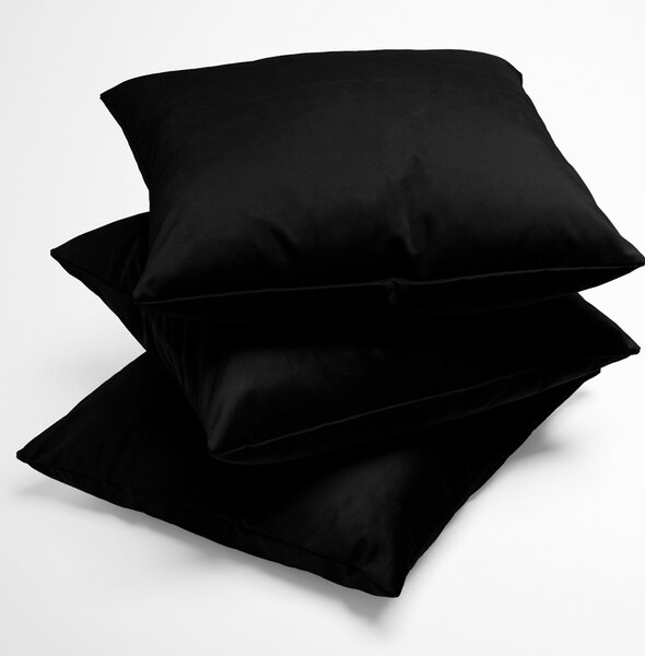Biante Zamatová obliečka na vankúš Velvet Prémium SVP-041 Čierna 30 x 50 cm