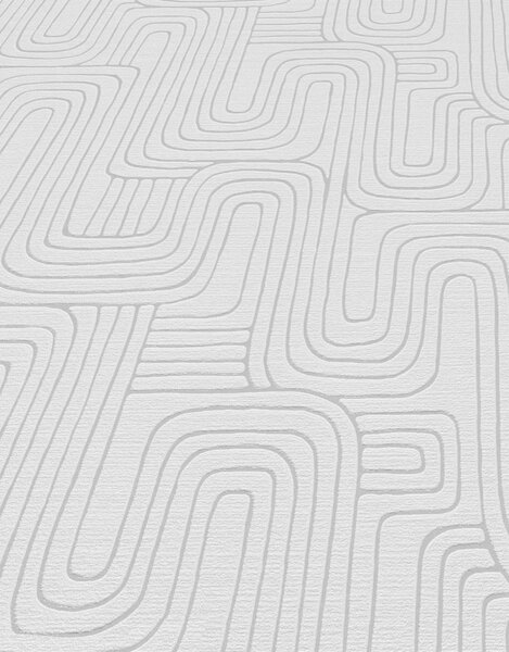 DIMEX | Vliesová tapeta na stenu WPE-902279 | 0,53 x 10,05 m | biela, krémová, metalická