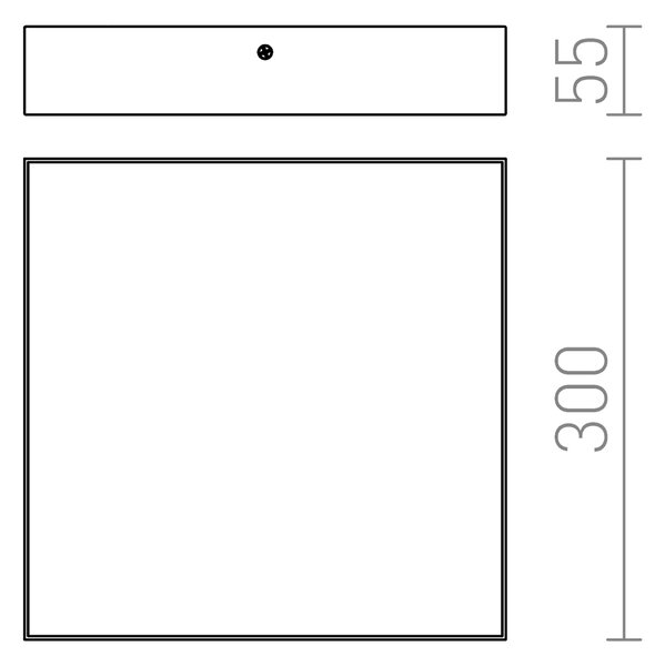 Sapho Sapho, RISA stropné LED svietidlo 10W, 230V, 28x28cm, biela, LS030B