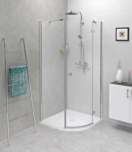 Polysan Polysan, FLEXIA sprchová vanička z liateho mramoru štvrťkruh, s možnosťou úpravy rozmeru, 80x80x2,5cm, R550, 91171
