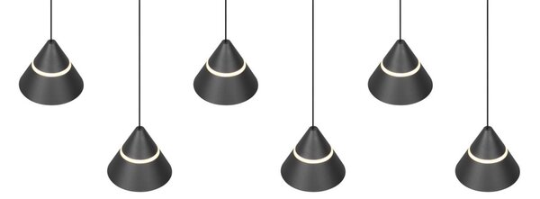 Trio 337010632 LED závesné stropné svietidlo ROMEO | 7W integrovaný LED zdroj | 700lm | 2300+3000+4000K | sťahovacie