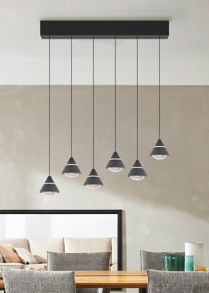 Trio 337010632 LED závesné stropné svietidlo ROMEO | 7W integrovaný LED zdroj | 700lm | 2300+3000+4000K | sťahovacie
