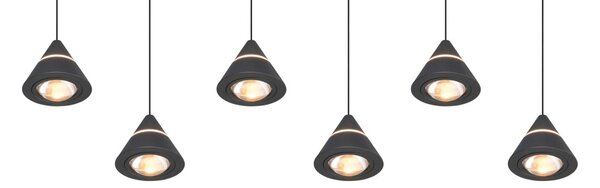 Trio 337010632 LED závesné stropné svietidlo ROMEO | 7W integrovaný LED zdroj | 700lm | 2300+3000+4000K | sťahovacie