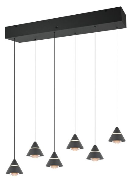 Trio 337010632 LED závesné stropné svietidlo ROMEO | 7W integrovaný LED zdroj | 700lm | 2300+3000+4000K | sťahovacie