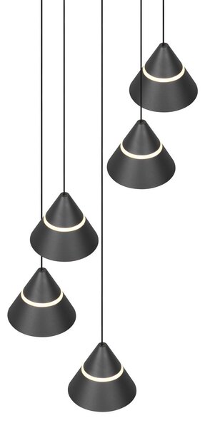 Trio 337030532 LED závesné stropné svietidlo ROMEO | 7W integrovaný LED zdroj | 700lm | 2300+3000+4000K | sťahovacie