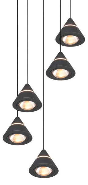 Trio 337030532 LED závesné stropné svietidlo ROMEO | 7W integrovaný LED zdroj | 700lm | 2300+3000+4000K | sťahovacie