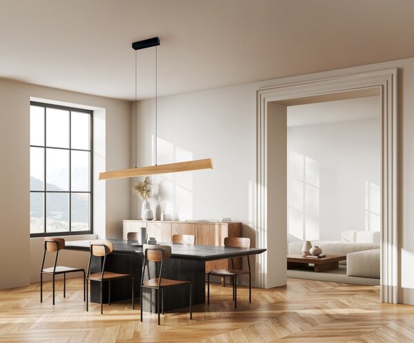 Trio 359719130 LED závesné stropné svietidlo EDGEWOOD | 35W integrovaný LED zdroj | 4150lm | 2700-6000K | stmievač | na lanku | diaľkové ovládanie
