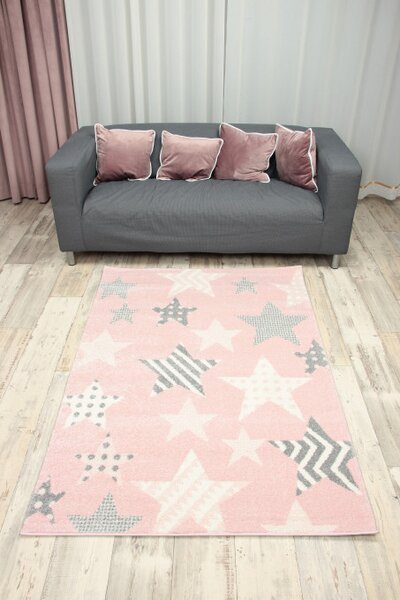 Detský koberec Kiddy E330A-SFS32 rúžový