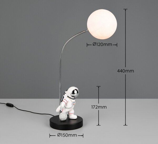Trio R53801102 LED stolná lampička ARM | 2W integrovaný LED zdroj | 100lm | 2700K | vypínač