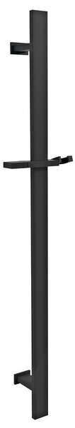 Sapho Sprchová tyč, posuvný držiak, hranatá, 700 mm, čierna mat