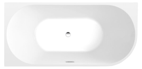 Aqualine Aqualine, TIBERA L rohová stojaca vaňa 170x80cm, biela, E1026