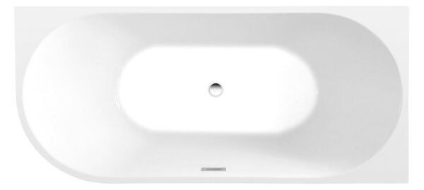 Aqualine Aqualine, TIBERA R rohová stojaca vaňa 170x80cm, biela, E1015