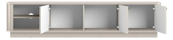 RTV skrinka Vesper 3D 187 cm na sokli - kasmír / zlaté úchyty
