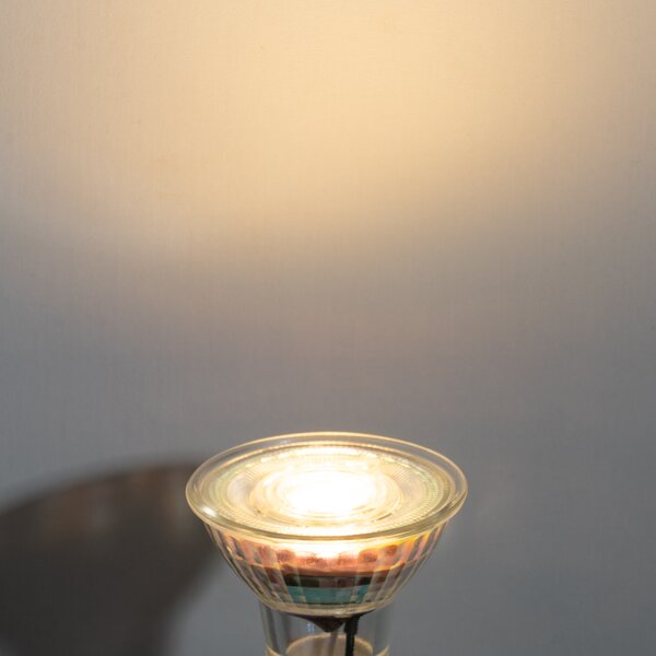 Sada 5 stmievateľných LED žiaroviek GU10 50 mm v Kelvinoch, číra, 4,5 W, 345 lm, 2000 – 2700 K