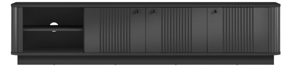 TV skrinka Vesper 3D 187 cm - čierna / čierne úchytky