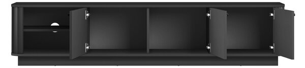 TV skrinka Vesper 3D 187 cm - čierna / čierne úchytky