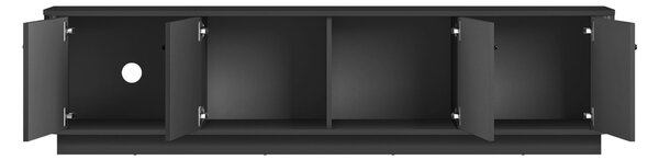 TV skrinka Vesper 4D 187 cm - čierna / čierne úchytky