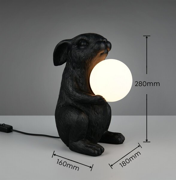 Trio R56511002 stolná lampička RABBIT | 5W G9 | vypínač